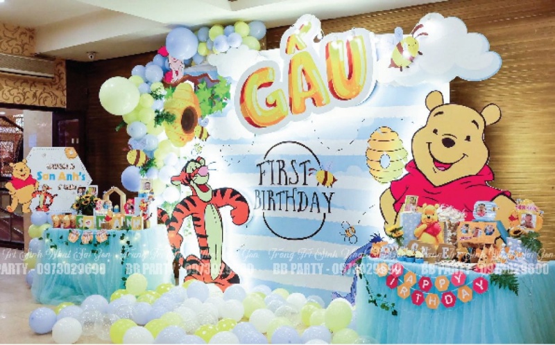 Trang trí sinh nhật cho bé Bắp chủ đề Siêu Anh Hùng  Decor Birthday